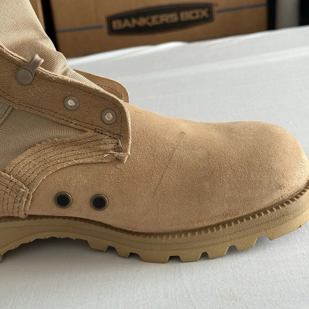 Army Hot Weather Combat Boots Mens 10.5W McRae Tan Military Vibram Reserves